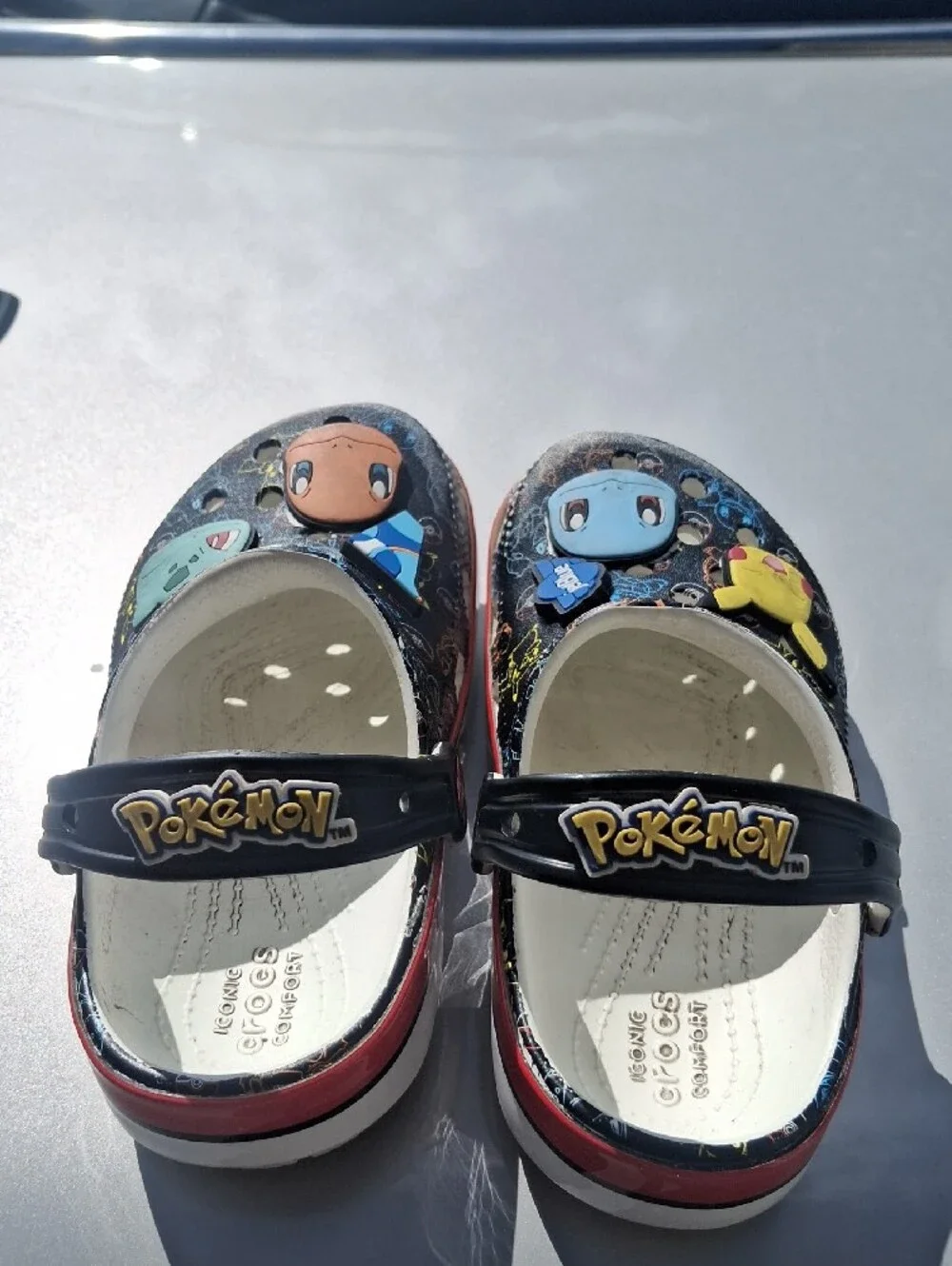 CROCS Kids Pokemon Clog in Black with Multicolor Character Accents